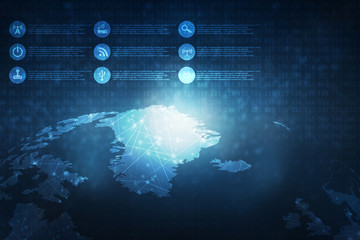 2d illustration world map abstract background