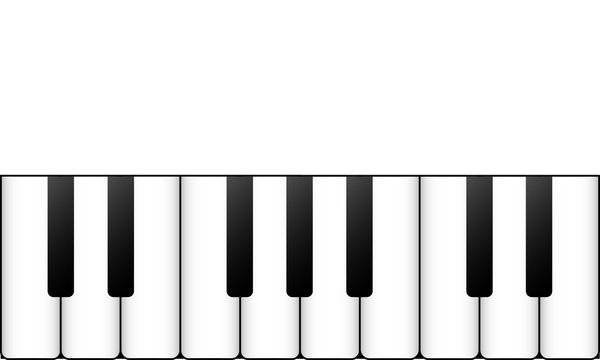 Piano Tastatur, Vektor, Banner 