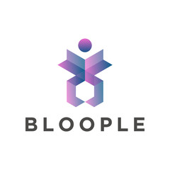 logo template with geometric shape