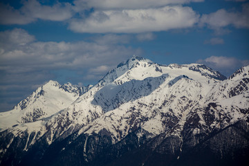 Naklejka premium mountains in winter