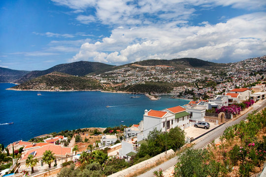 Top view on Kalkan town,Turkey