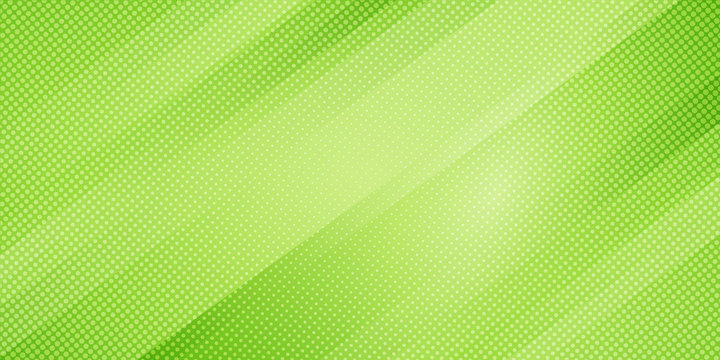 Abstract Green Nature Gradient Color Oblique Lines Stripes Background And Dots Texture Halftone Style. Geometric Minimal Pattern Modern Sleek Texture.