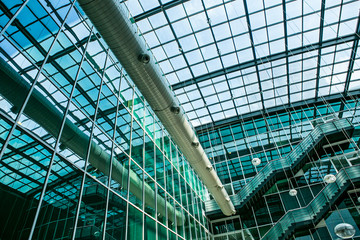 Ventilation pipes and ducts of industrial air condition