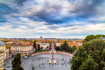 Piazza del Popolo in Rome, Italy