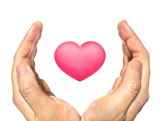 Obraz premium 手の中のハート