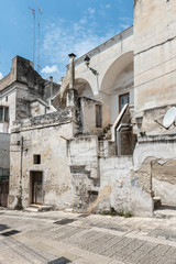 Massafra and its ravines. Houses built in the rock. Puglia to discover. Italy