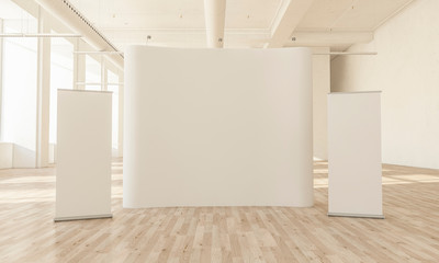 two roll up and photocall  mockup