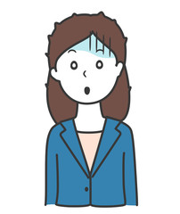 驚きと困惑で青ざめる女性