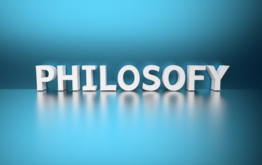 Single tag word Philosophy made of white letters