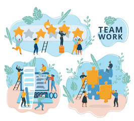 Fototapeta premium Scenes with tiny people giant smartphone.