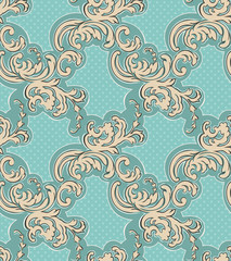 Vector damask seamless pattern element. Classic luxury Baroque ornament, Royal Victorian seamless texture for Wallpaper, textiles, packaging. 