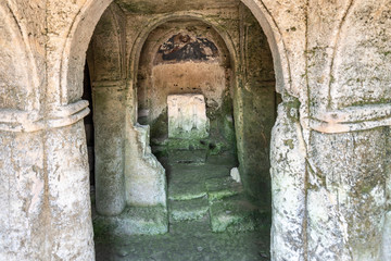 Obraz premium Ancient rock churches. Hidden and beautiful Puglia. St Nicholas