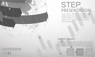 infographic Template for diagram gobal network connection. world map point Internet of Things, Computing Design technology Background