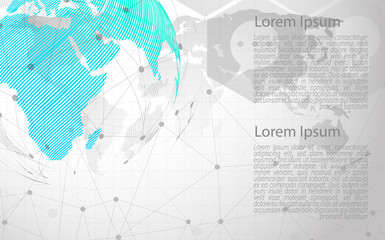 Modern vector abstract step lable infographic elements.can be used for global network connection. World map point and line.vector Illustration
