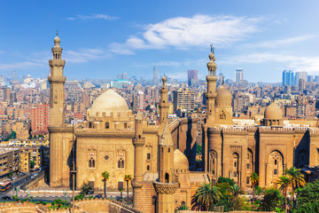 The Mosque-Madrassa of Sultan Hassan, view from the Citadel of Cairo, Egypt