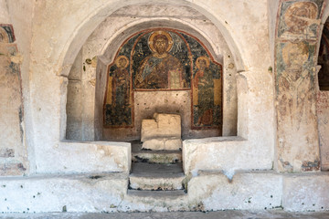 Fototapeta na wymiar Ancient rock churches. Hidden and beautiful Puglia. St Nicholas