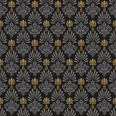 Dark background. Chinese and Japanese style. Vector illustration