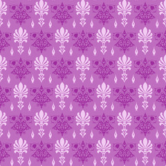 Purple background pattern, wallpaper seamless in Asian style, vector image
