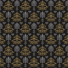 Dark background. Chinese and Japanese style. Vector illustration