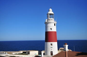 Fototapeta na wymiar Lighthouse at the southernmost point of Gibraltar