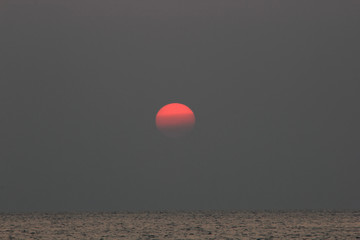 A close-up of the sunrise and sunset.