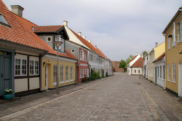 Fototapeta na wymiar View of Odense town in Denmark