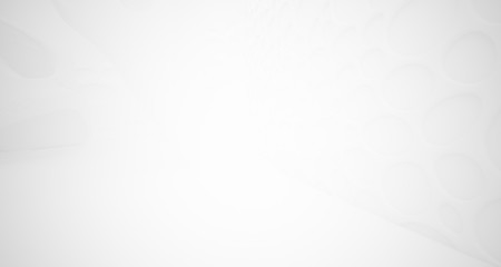 White smooth abstract architectural background. 3D illustration and rendering