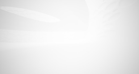 White smooth abstract architectural background. 3D illustration and rendering
