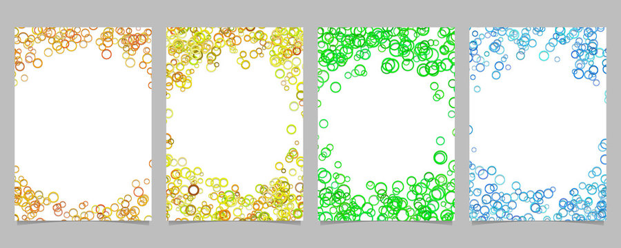 Random circle background round brochure border design set