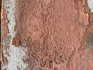 Background of old painted wall with brushed paint