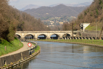 Cycleway along the Adda river