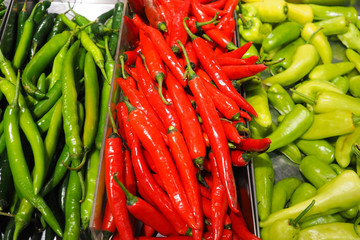 green red chillies