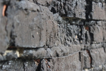 black brick wall