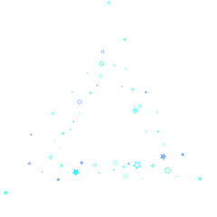 Blue, cyan, turquoise glitter stars confetti