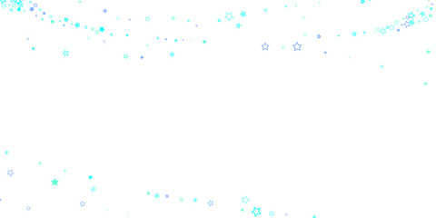 Blue, cyan, turquoise glitter stars confetti