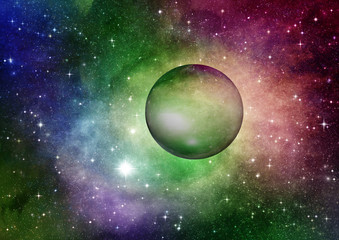 galaxy in a free space