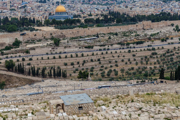 Fototapeta na wymiar Nice panorama of the city of Jerusalem