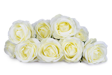 Artificial white rose  bouquet
