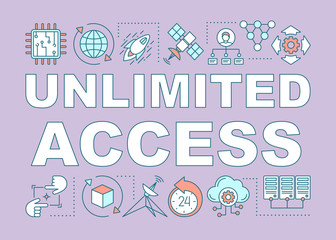 Fototapeta premium Unlimited access word concepts banner