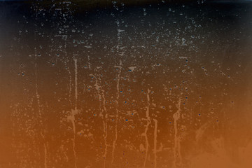 texture drops and splashes of water on a rust-black matte background