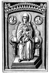 Fototapeta premium Christian illustration. Old image