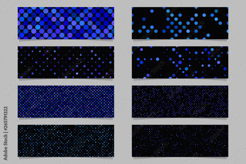Poster circle pattern banner background set - modern vector template designs
