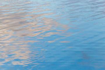 Reflection of the sky on the surface of the water