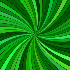 Green abstract hypnotic spiral burst stripe background
