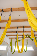 fly yoga yellow and green hammocks 