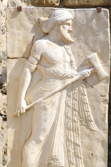 Fototapeta na wymiar Man with ax in Herculaneum, Italy 