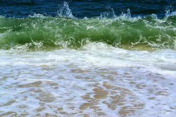 Amazing shiny waves of the surf
