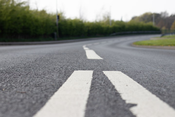 Fototapeta premium white lanes on asphalt