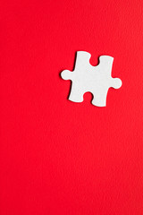 Closeup of jigsaw puzzle isolated. Missing jigsaw puzzle piece, business concept for completing the puzzle piece. Group of puzzle and a puzzle piece. Teamwork concept. Think difference concept.