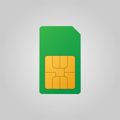 Sim Card. Mobile telecommunications technology symbol. Vector stock illustration.